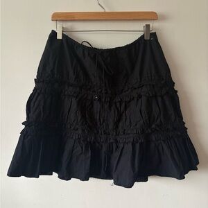 Tommy Hilfiger Black Ruffled Skirt